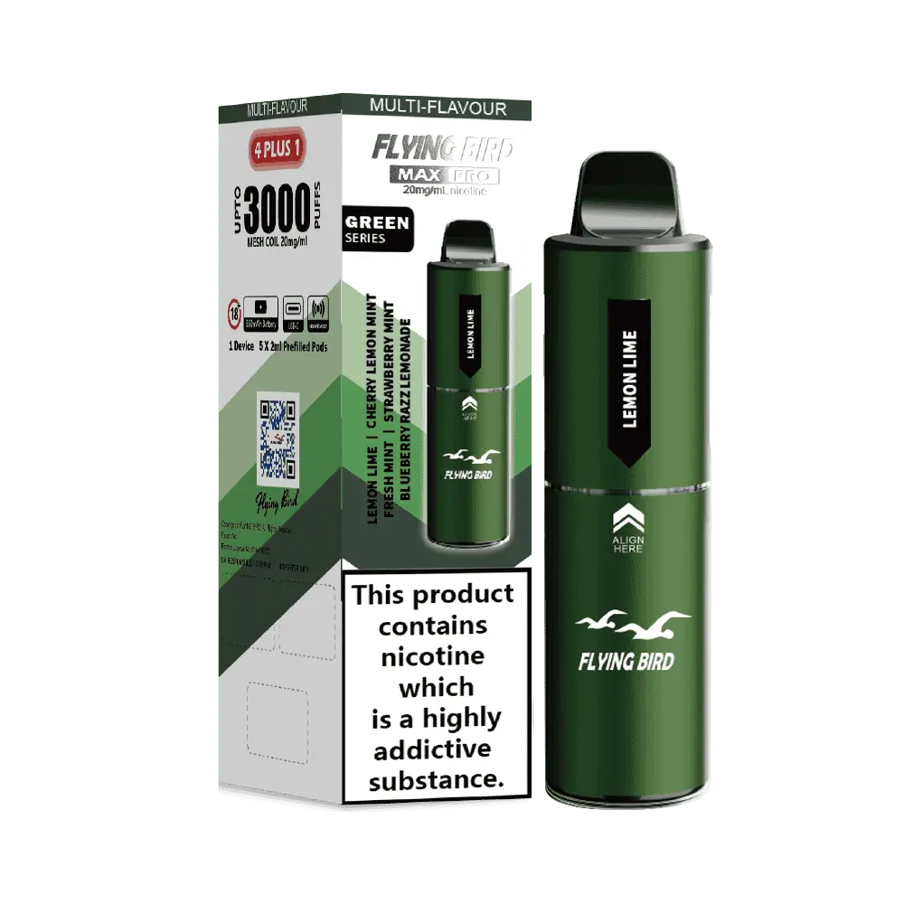 Flying Bird 3000 Disposables - Device Box - Green