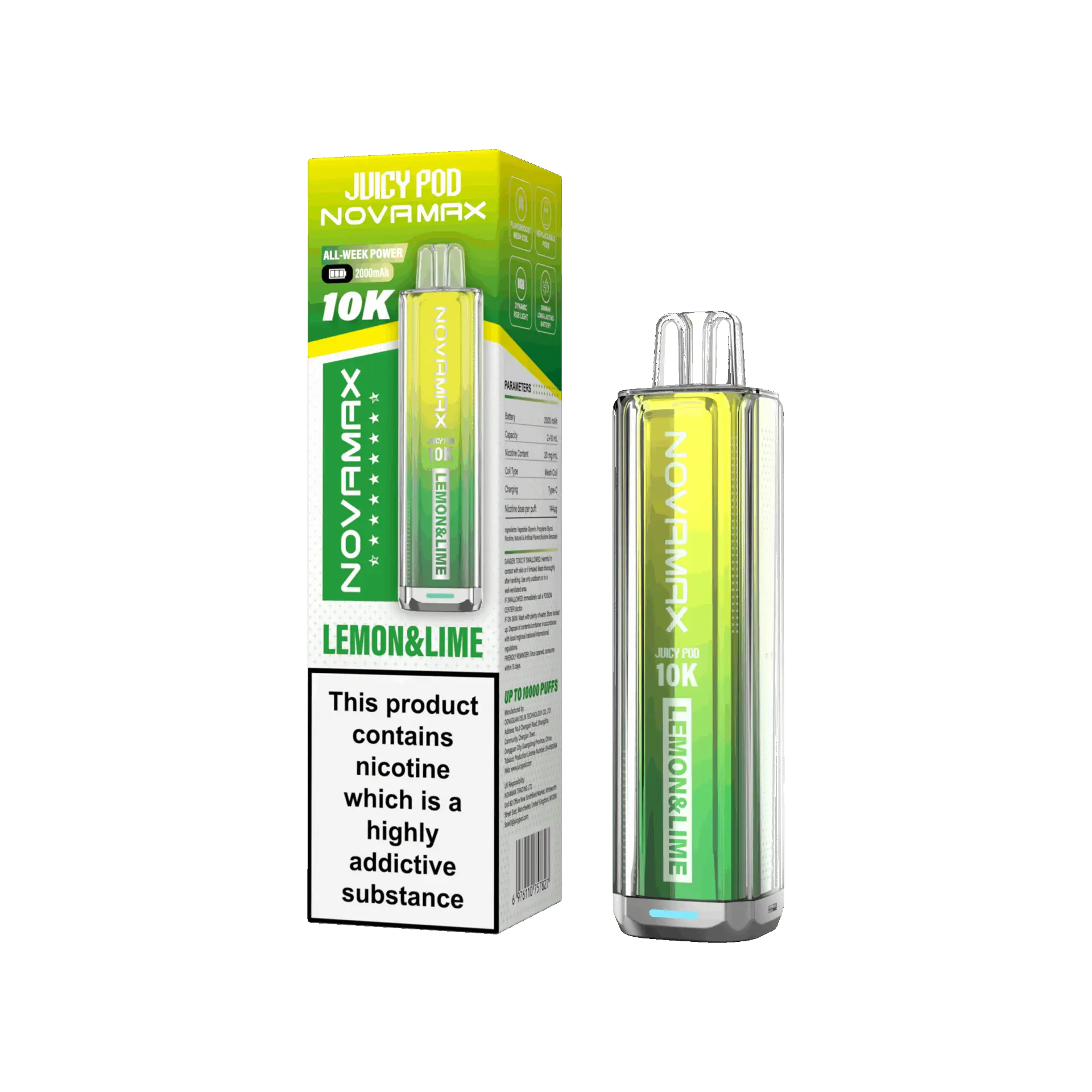 Juicy Pod by Novamax 10K Prefilled Pod Kit | 10K Puffs